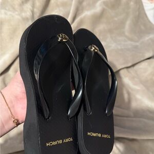 Tory Burch Black Flip Flops